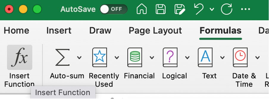 Use insert function to calculate Stdeva function