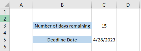 Calculate Deadline Date