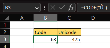 Code Function and Unicode Function