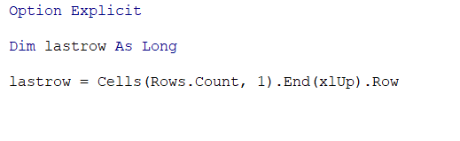 Assigning Variables and finding the last value in rows & columns using VBA (7)