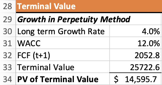 Terminal Value 