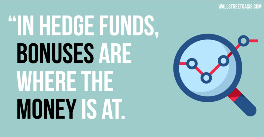 "In hedge funds, bonuses are where the money is at."