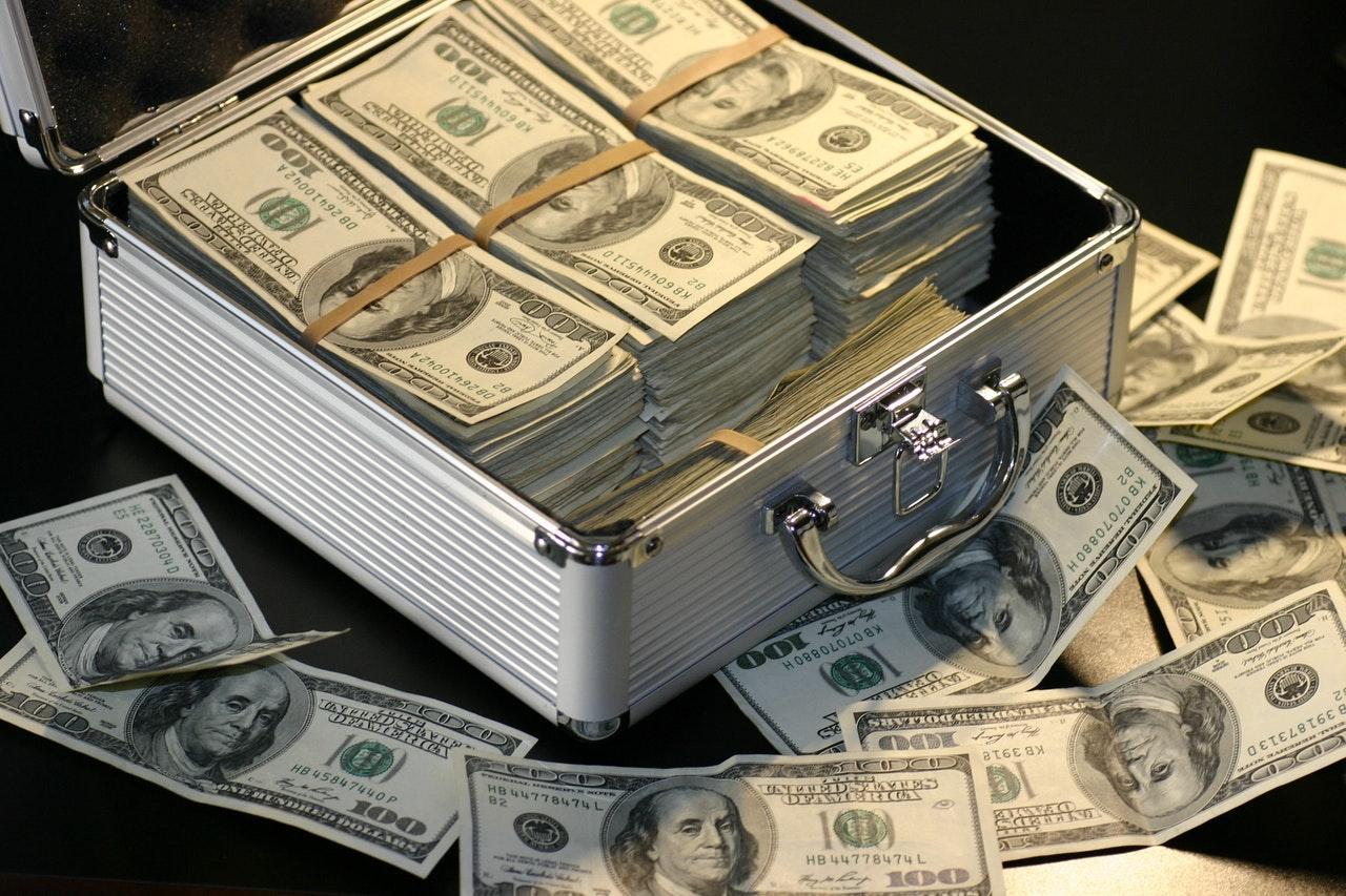 A briefcase full of cash