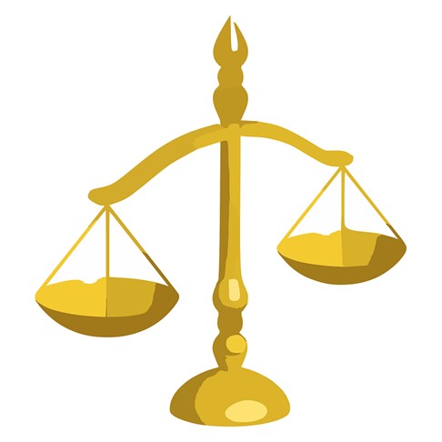 Balancing scale/ Justice