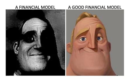 Difference between good financial model and a "normal" financial model