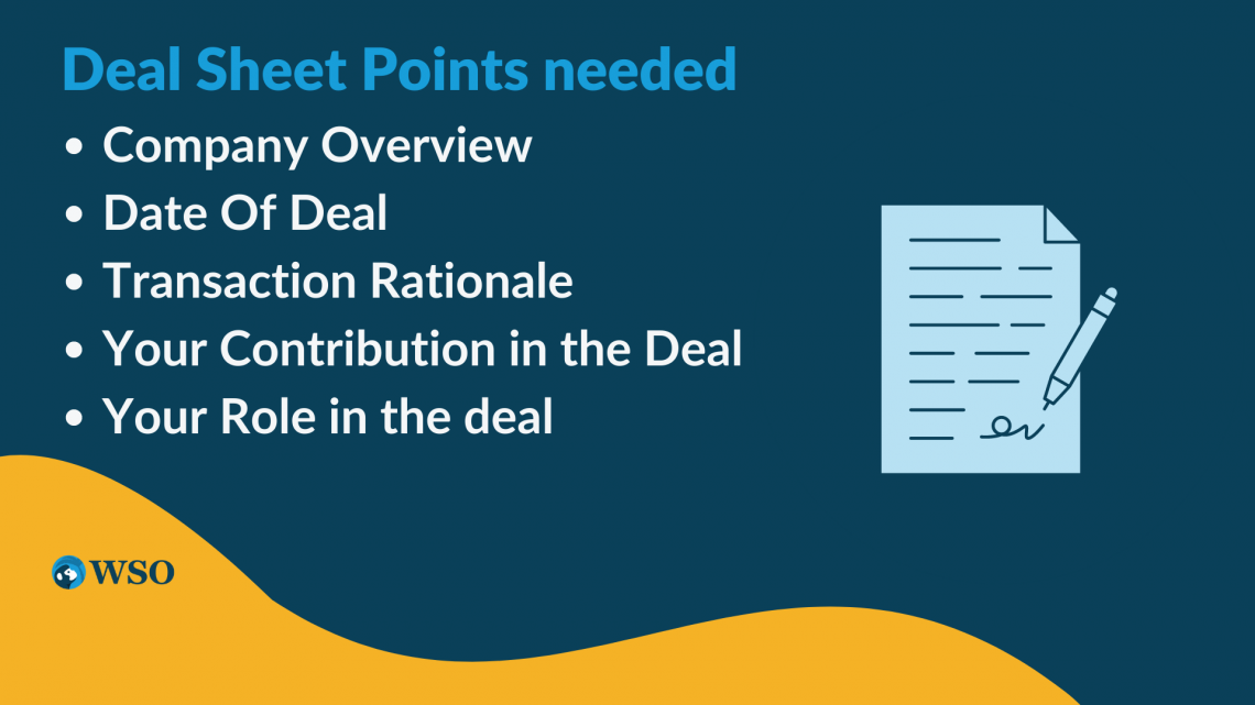 Deal Sheet Definition, Tips fo Compiling, and Key Takeaways Wall