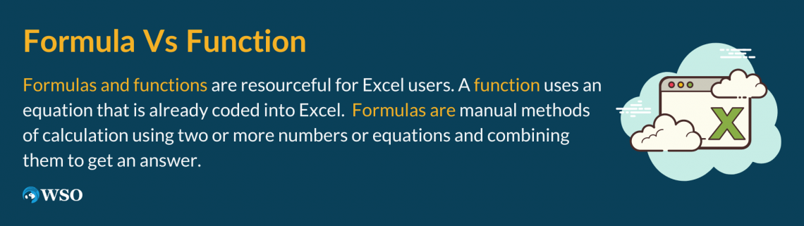 Formula vs Function - Important Differences in Excel to Know | Wall ...