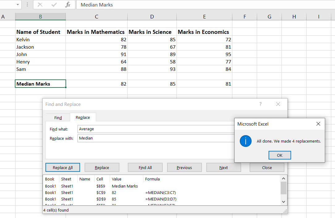 How to Search in Excel - How to Easily Find and Replace in Excel | Wall ...