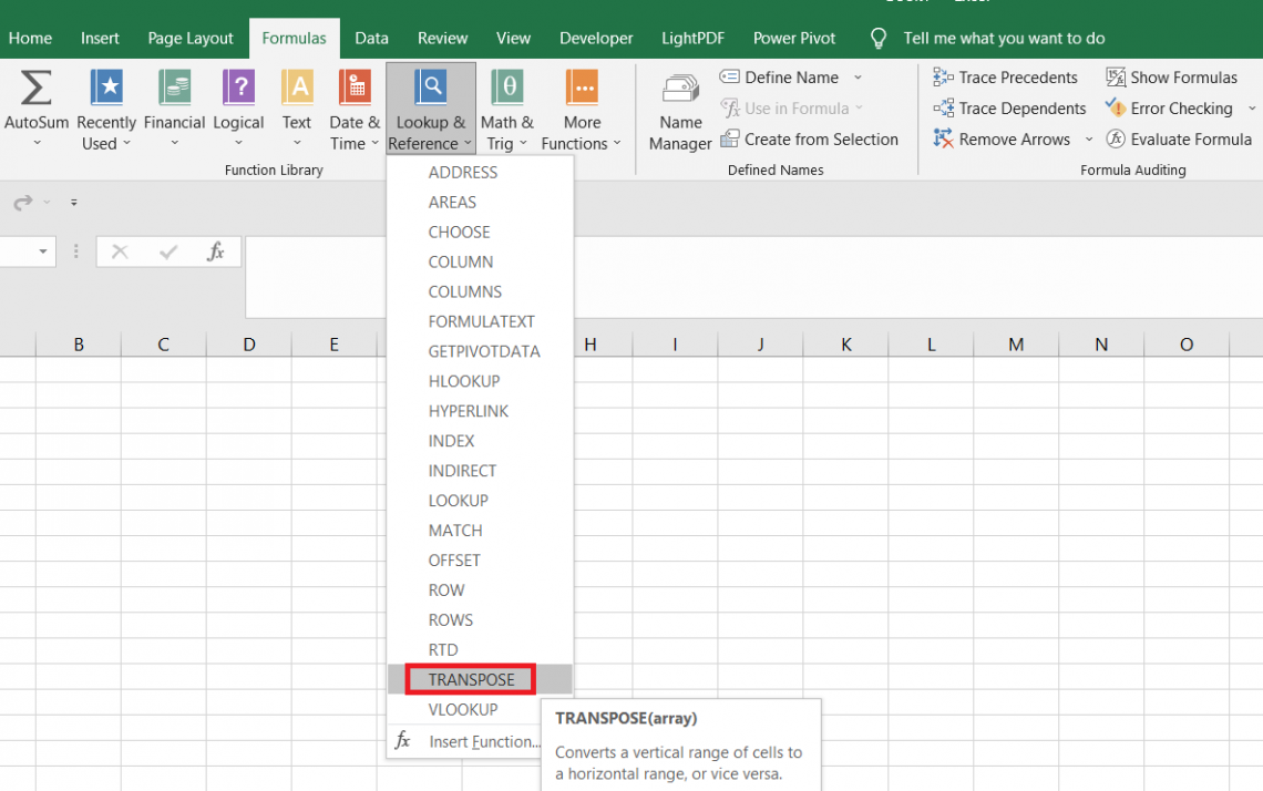 TRANSPOSE Function - Formula, Examples, How to Use | Wall Street Oasis