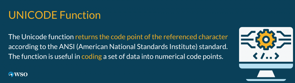 UNICODE Function - Formula, Examples, How to Use Get Code Point | Wall ...