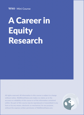 A Career in Equity Research