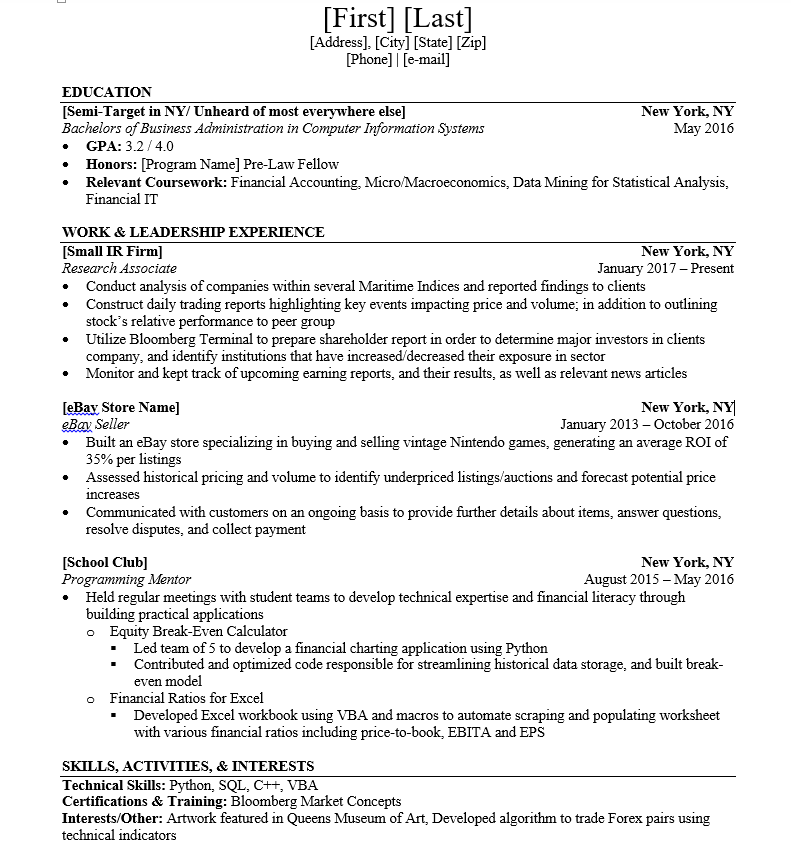 Cover letter wso